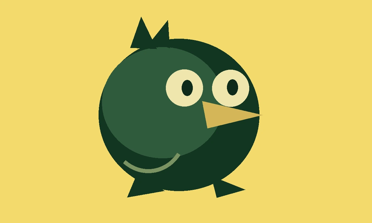 ballbird conceptual artwork: an extremely round bird.